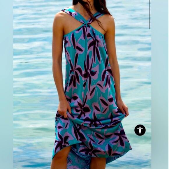 Zara size large Halter Maxi Sundress - Picture 1 of 11
